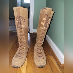 Timberland suede lace-up knee boots - boho